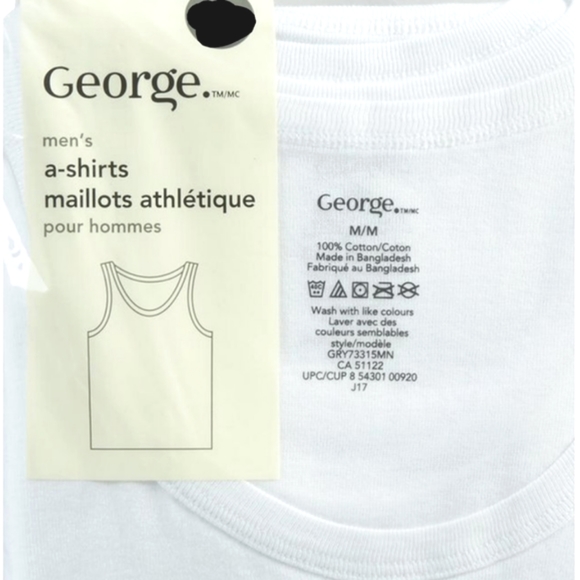 Medium White basic men's tank top like new - Picture 4 of 4